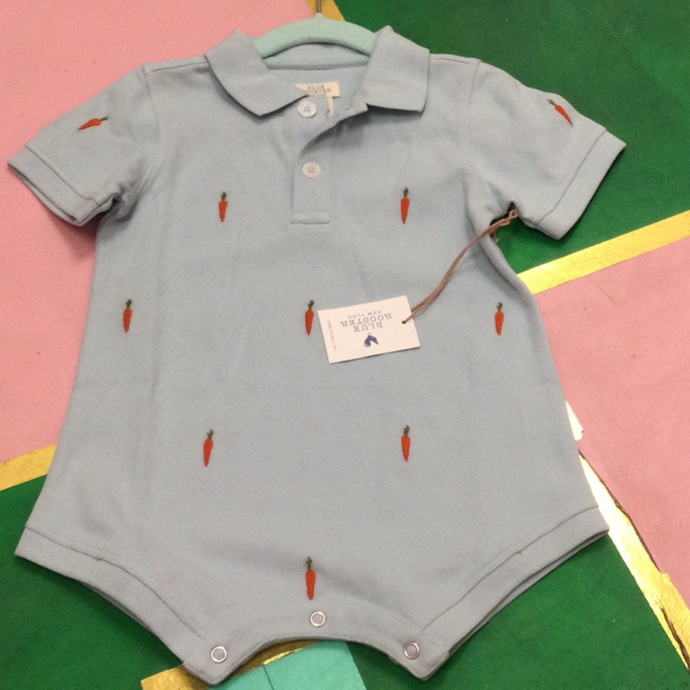NWT BLUE ROOSTER ALEC JUMPER WITH CARROT EMBROIDERY